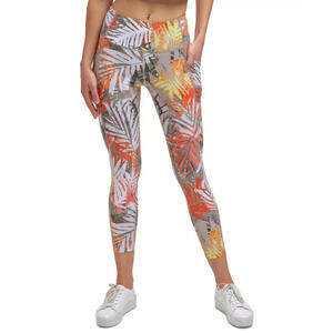 Calvin Klein Womens Performance Printed High-Waist 7/8 Length Leggings,X-Small